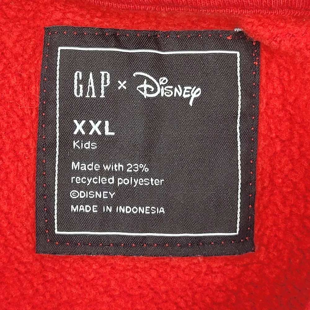 Gap x Disney Hoodie Youth Size XXL Mickey Mouse Red Sweatshirt Kids 14-16